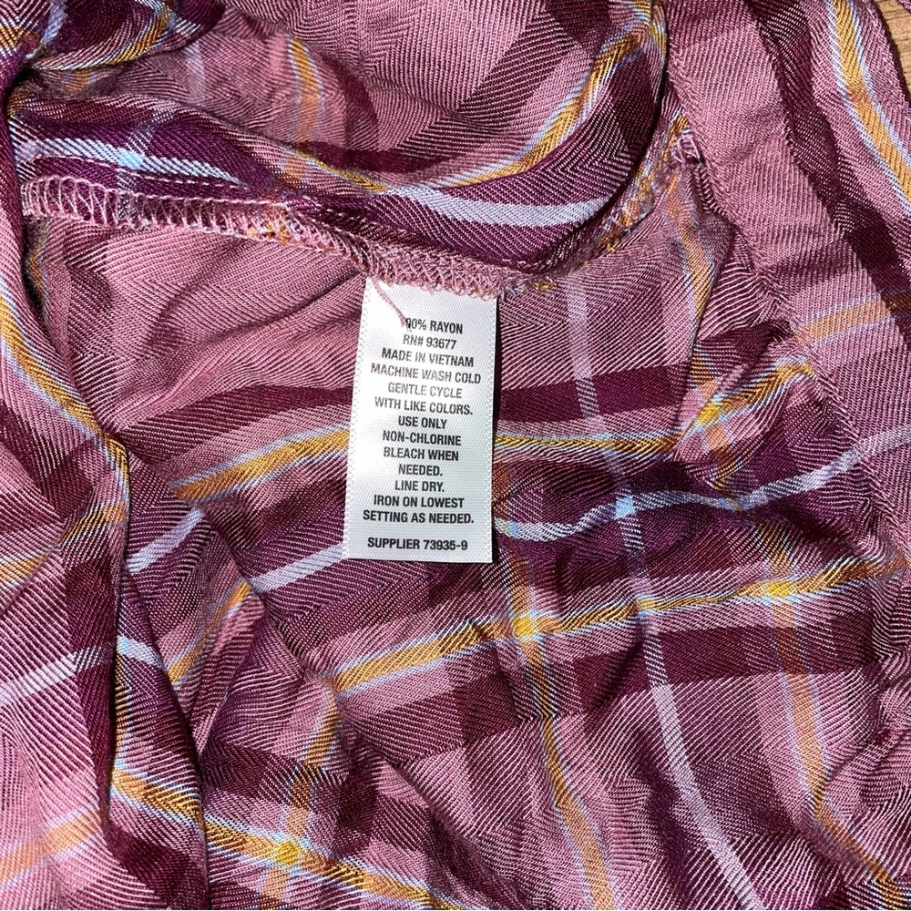ANA A New Approach Plaid Ruffle Shirt - Picture 14 of 14